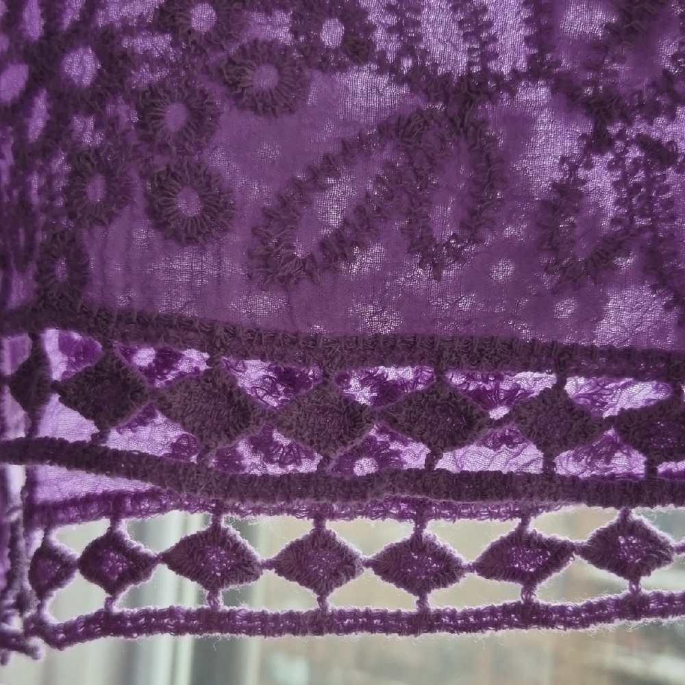 Spectacular Light Purple Crochet Cover Top (C45) - Picture 6 of 8